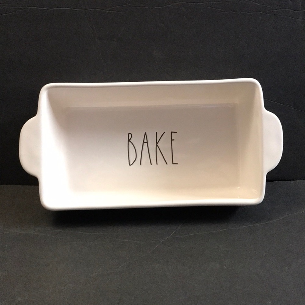 Rae Dunn “BAKE” Baking Dish Pan 9"x5" Rectangle